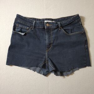 Levis Jeans Classic Mid Rise Skinny Shorts Women's 32x3 Blue Denim Cut Off